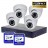 Комплект IP Full HD видеонаблюдения на 4 купольные камеры Lite