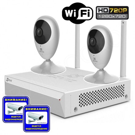 Комплект беспроводного IP-видеонаблюдения на 2/4 камеры Ezviz Compakt
