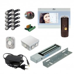 Комплект видеодомофона Fox 4.3&quot; с электромагнитным замком и ключами TM v3