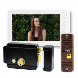 Комплект видеодомофона Fox 7&quot; для дома с электромеханическим замком на калитку