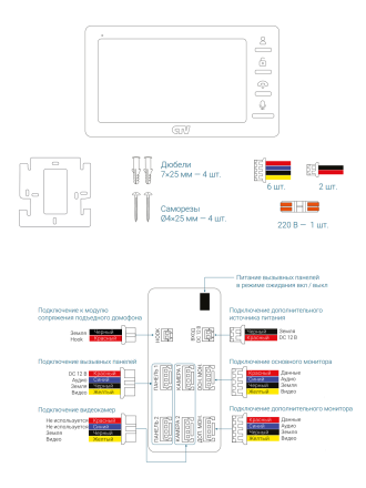 Монитор видеодомофона CTV-M3702 Gamma