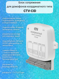 Комплект видеодомофона CTV-DP3702 Gamma с координатным блоком сопряжения