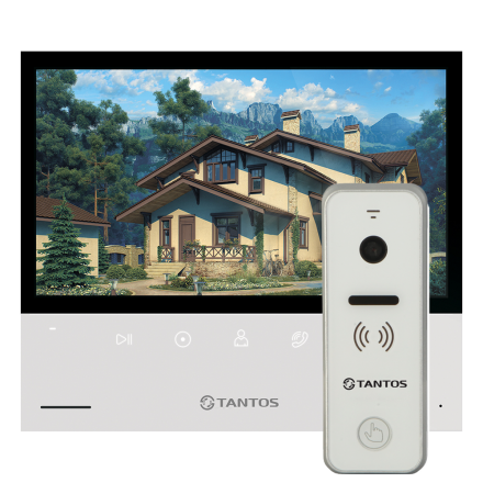 Комплект Full HD видеодомофона из 7&quot; монитора Tantos Selina HD M и вызывной панели для квартиры или дома
