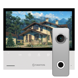 Комплект Full HD видеодомофона из 7&quot; монитора Tantos Selina HD M и вызывной панели для квартиры или дома