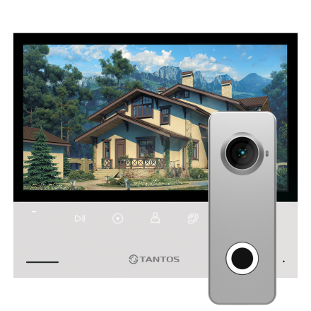 Комплект Full HD видеодомофона из 7&quot; монитора Tantos Selina HD M и вызывной панели для квартиры или дома