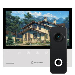 Комплект Full HD видеодомофона из 7&quot; монитора Tantos Selina HD M и вызывной панели для квартиры или дома