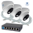 Комплект из 3 купольных камер IP-видеонаблюдения 2 Мп для ПВЗ / PoE / IPEYE