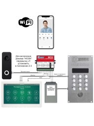 Видеодомофон Tantos NEO HD SE Tuya WiFi с вызывной панелью и координатным блоком сопряжения