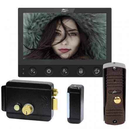 Комплект видеодомофона Fox FX-VD7L (Ель 7) с панелью и замком