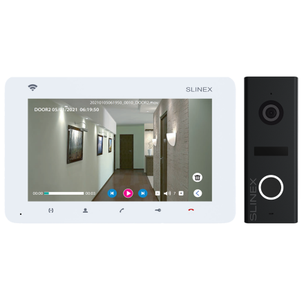 Комплект видеодомофона Slinex SM-07N Cloud WiFi с вызывной панелью ML-17HD