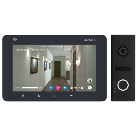 Комплект видеодомофона Slinex SM-07N Cloud WiFi с вызывной панелью ML-17HD