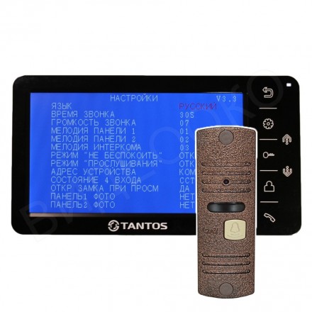 Комплект видеодомофона Tantos Amelie + видеопанель CTV-D10NG