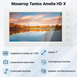 Комплект видеодомофона Tantos Amelie HD X с панелью iPanel 2 HD (metal)