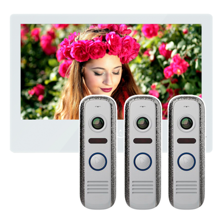 Комплект видеодомофона на 3 панели / монитор FX-HVD100R
