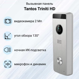 Комплект видеодомофона Tantos Stark HD SE WiFi Tuya с вызывной панелью Triniti HD