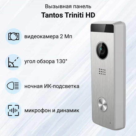 Комплект видеодомофона Tantos Stark HD SE WiFi Tuya с вызывной панелью Triniti HD