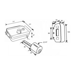 Комплект видеодомофона Tantos 4.3&quot; для дома с электромеханическим замком на калитку