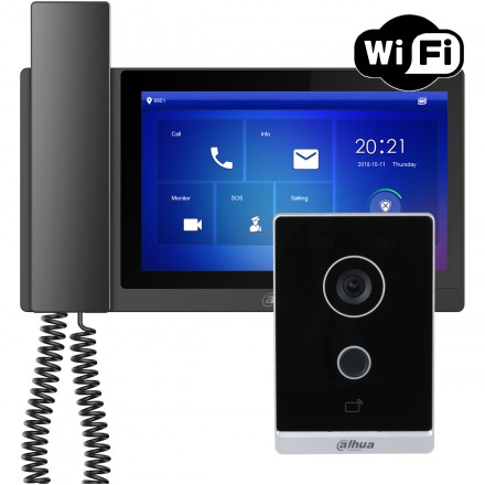 Комплект Wi-Fi домофона Dahua DHI-VTH5421EW-H с панелью
