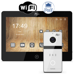 Комплект IP-видеодомофона Fox FX-IVD100WPE-KIT Проксима WiFi/PoE