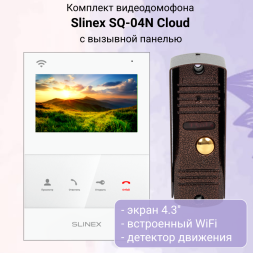 Видеодомофон Slinex SQ-04N Cloud WiFi с антивандальной панелью