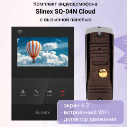Видеодомофон Slinex SQ-04N Cloud WiFi с антивандальной панелью