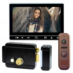Комплект WiFi видеодомофона Fox 7&quot; для дома с электромеханическим замком на калитку и Full HD панель
