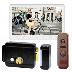 Комплект видеодомофона Tantos Prime HD SE с замком на калитку для дома