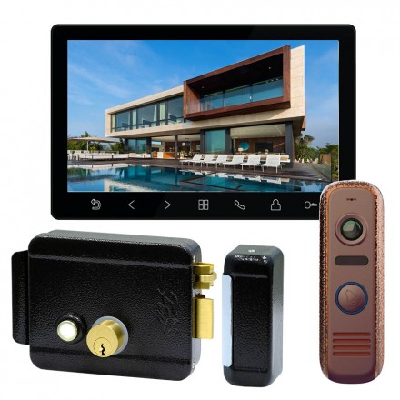 Комплект видеодомофона Tantos Prime HD SE с замком на калитку для дома