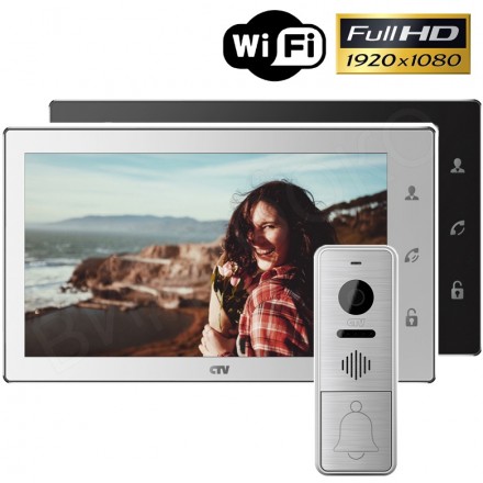 Комплект Full HD IP видеодомофона CTV-M4102FHD с панелью
